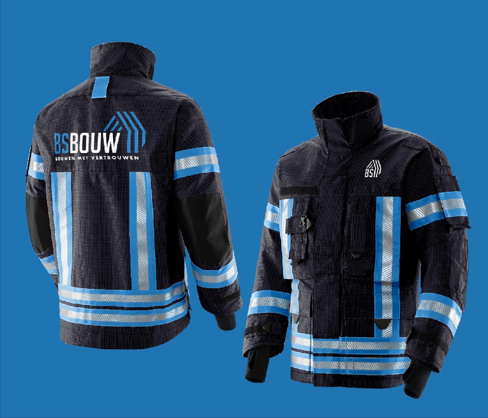 Visuel du projet pour BS Bouw : design graphique.
