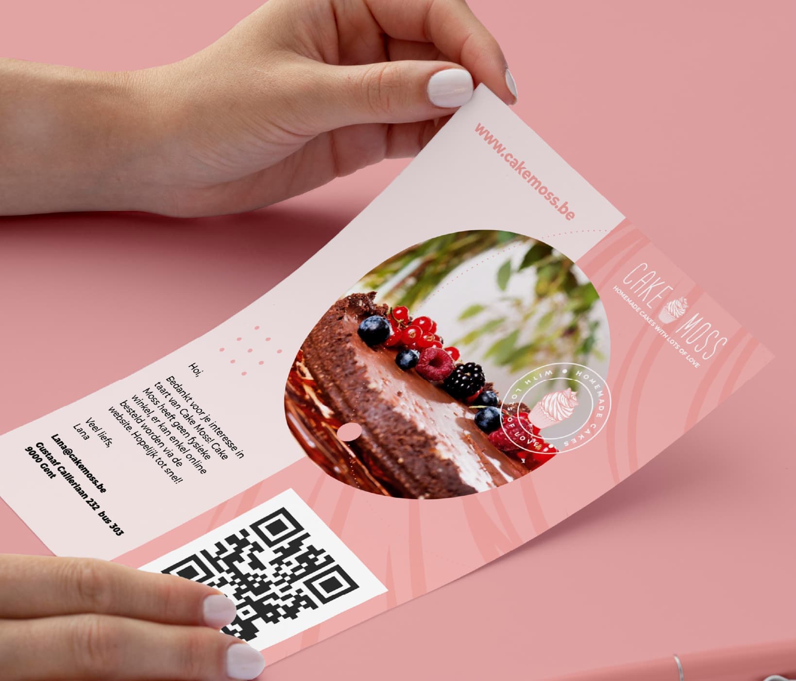 Visuel du projet pour Cakemoss : conception de brochure.