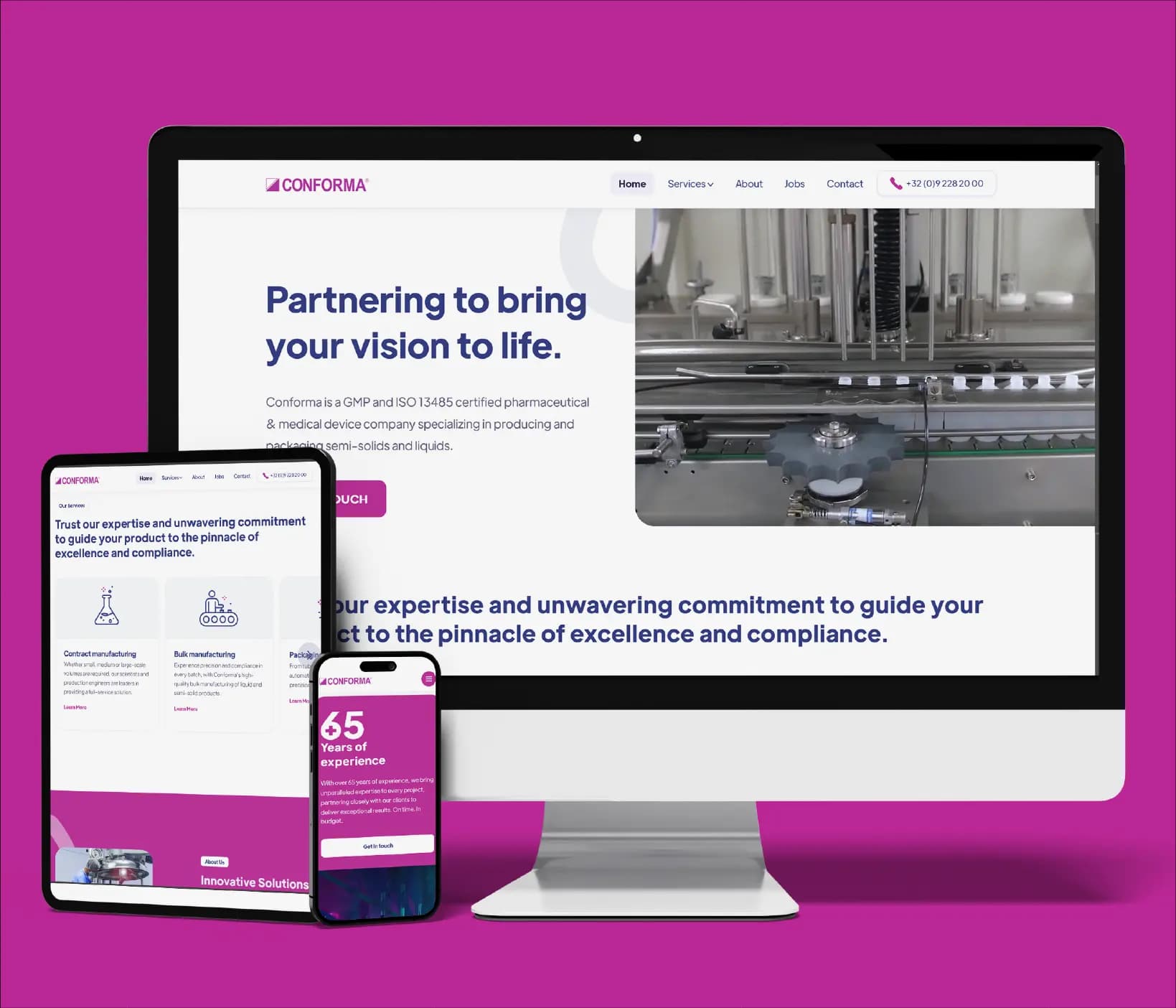 Projectbeeld voor Conforma: websiteontwerp.