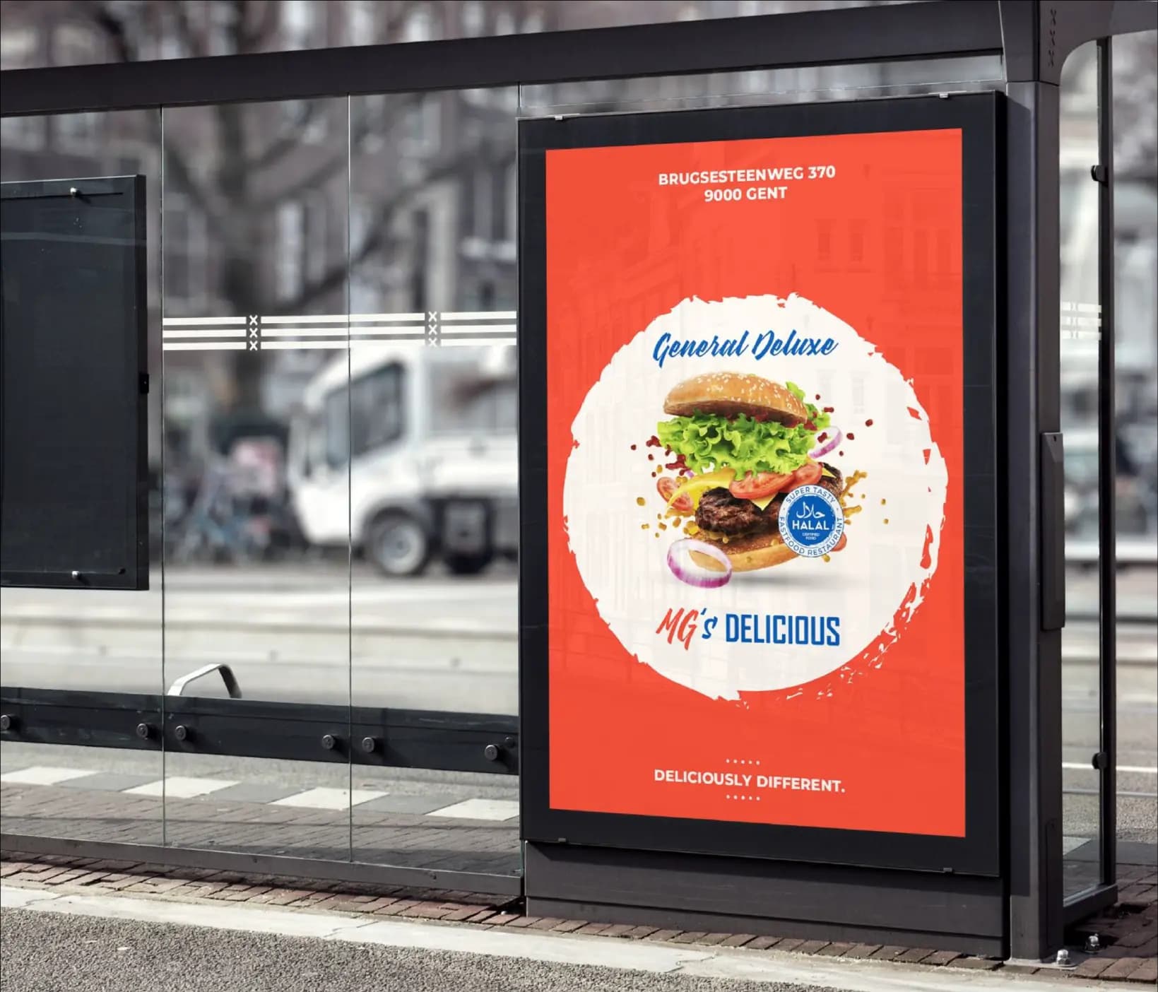 Visuel du projet pour MG’s : design graphique.